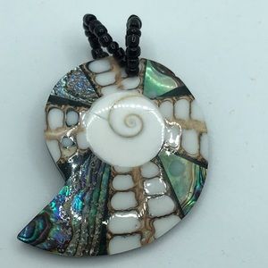 Lacquered Seaside Shell Pendant